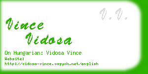 vince vidosa business card